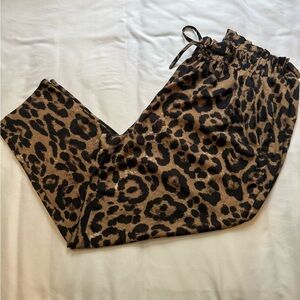 SHEIN Leopard Print Tapered Leg Elastic Waistband Pants Size 5X